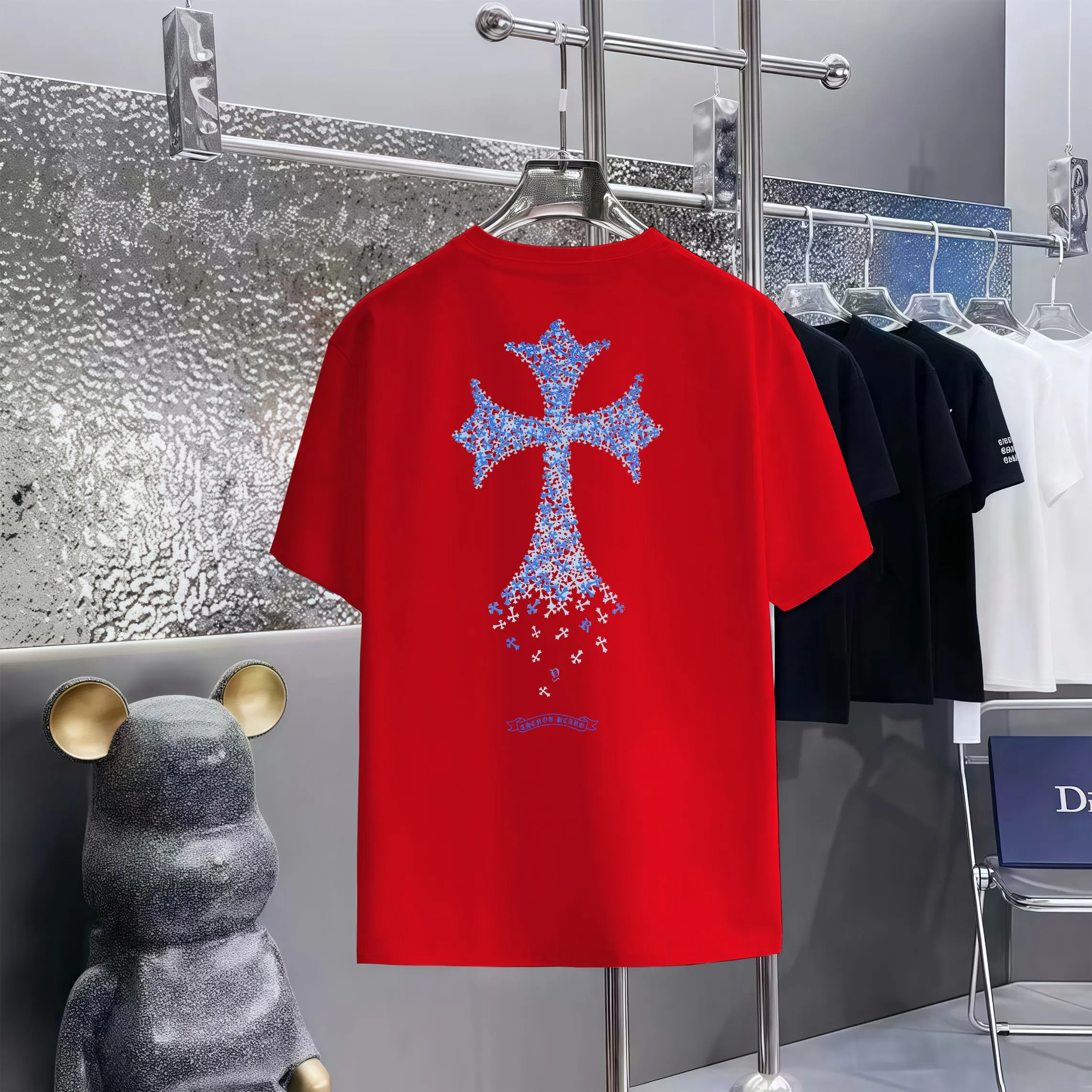 80 Chrome Hearts T 1:1 1×1 Same Style logo OS ：Black，White， ，Red， Gray Size：XS-L